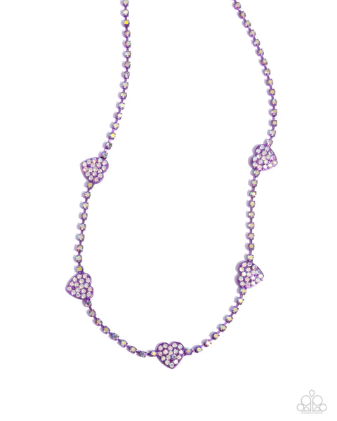 Homecoming Hearts - Purple Necklace Paparazzi