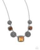 Spiral Sass - Brown Necklace Paparazzi