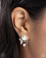 Modular Mermaid - White Earrings Paparazzi