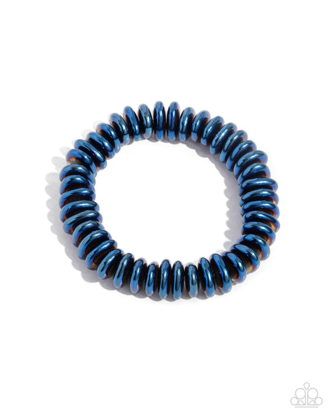 Dynamic Discs - Blue Bracelet Paparazzi