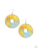 Embroidered Elegance - Yellow Earrings Paparazzi