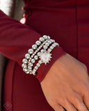 Excessive Elegance - White Bracelets Paparazzi