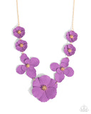 Arranged Aria - Purple Floral Necklace Paparazzi