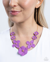 Arranged Aria - Purple Floral Necklace Paparazzi