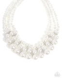 Glossy Gala - White Pearl Necklace Paparazzi