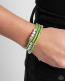 Certainly Coiled - Green Bracelet Paparazzi