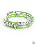 Certainly Coiled - Green Bracelet Paparazzi