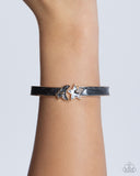 Celestial Cutie - Black & Gold Cuff Bracelet Paparazzi