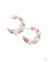 Playful Pearls - Copper Earrings Paparazzi