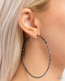 Closer To Chic - Black Hoop Earrings Paparazzi