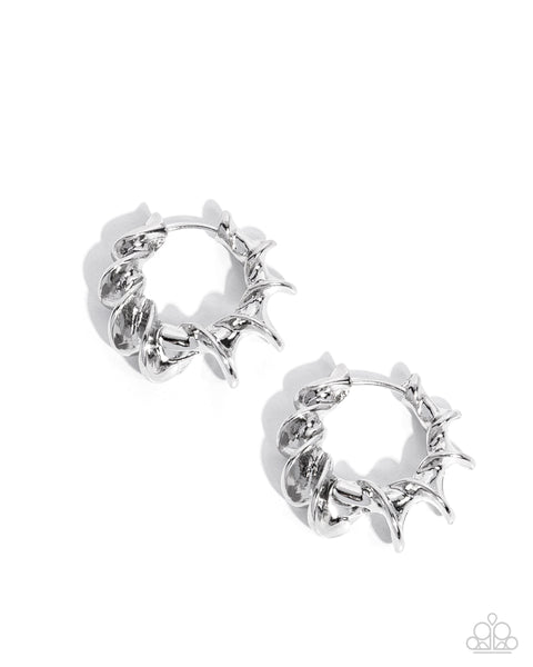 Corkscrew Chic - Silver Earrings Paparazzi