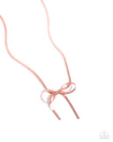 Ladylike Legato - Copper Bow Necklace Paparazzi