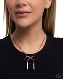 Ladylike Legato - Copper Bow Necklace Paparazzi