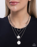 Hammered Halo - Silver Necklace Paparazzi