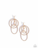 Geometric Glitz - Gold Earrings Paparazzi