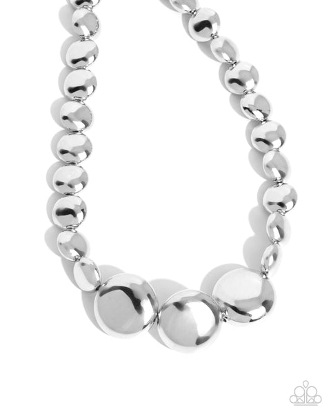 Reflective Roar - Silver Necklace Paparazzi