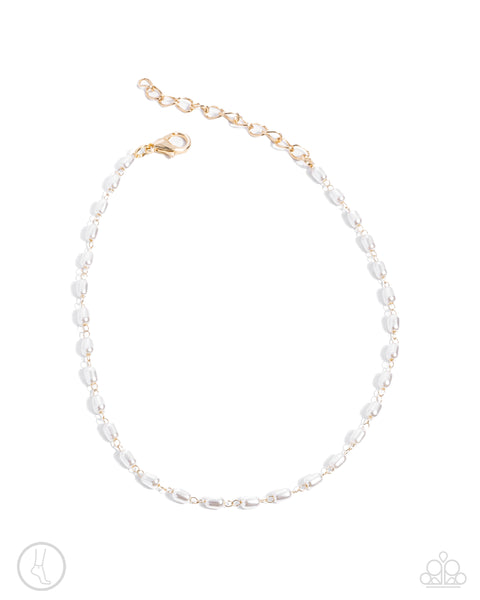 Pearl Purpose - Gold Anklet Paparazzi