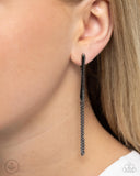 Trenchant Tease - Black Earrings Paparazzi