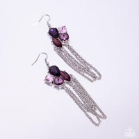 Decadent Distance - Purple Earrings Paparazzi