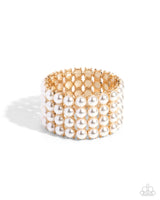 OmbrÃ© Overture - Gold Pearl Bracelet Paparazzi