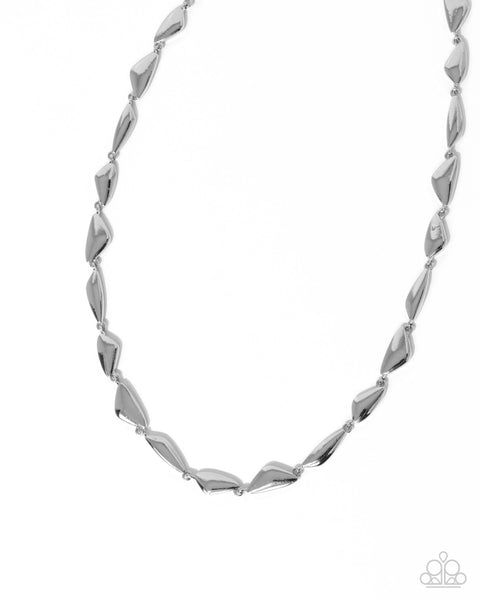 Sharp Soliloquy - Silver Necklace Paparazzi