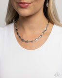 Sharp Soliloquy - Silver Necklace Paparazzi