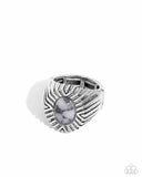 Better Behavior - Black & White Marbled Ring Paparazzi