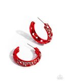 Stellar Significance - Red Star Earrings Paparazzi