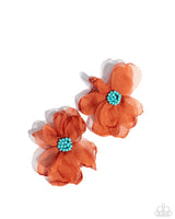 Part Of Your World - Orange Tulle Earrings Paparazzi