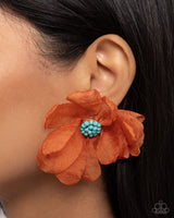 Part Of Your World - Orange Tulle Earrings Paparazzi