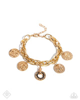 Delightful Declaration - Gold Bracelet Paparazzi