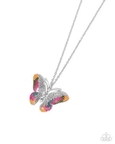 Papillon Pizzazz - Multi Butterfly Necklace Paparazzi