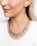 Vicious Vibrancy - White Teardrop Necklace Paparazzi