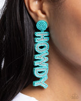 Howdy Headline - Blue Earrings Paparazzi