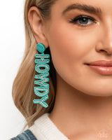 Howdy Headline - Blue Earrings Paparazzi