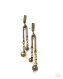 Authoritative Admiration - Brass Earrings Paparazzi