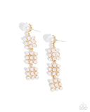 Pearl Pastime - Gold Pearl Earrings Paparazzi