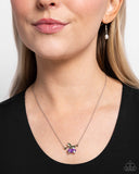 Tulip Drops - Purple Floral Necklace Paparazzi