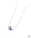Tulip Drops - Purple Floral Necklace Paparazzi