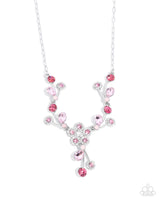 Blossom Queen - Pink Floral Necklace Paparazzi