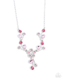 Blossom Queen - Pink Floral Necklace Paparazzi