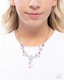 Blossom Queen - Pink Floral Necklace Paparazzi