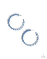 Denim Debut - Blue Hoop Earrings Paparazzi