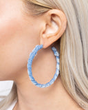 Denim Debut - Blue Hoop Earrings Paparazzi