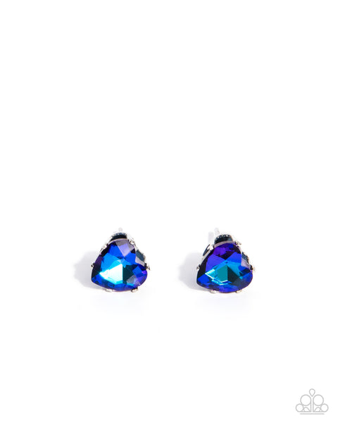 Sweetheart Stunner - Blue Earrings Paparazzi