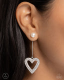 Valentines Vision - White Heart Earrings Paparazzi