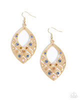 Glittery Gaze - Multi Gold Earrings Paparazzi