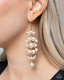 Talk of The Ton - Gold Pearl Earrings Paparazzi