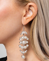 Talk of The Ton - White Pearl Earrings Paparazzi