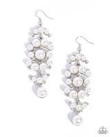 Talk of The Ton - White Pearl Earrings Paparazzi